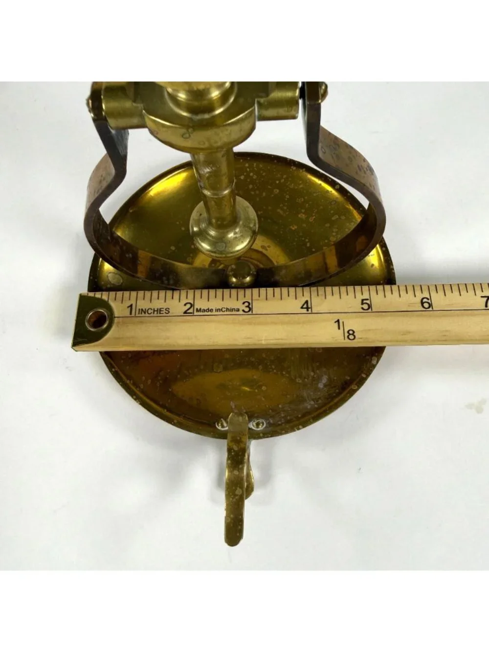 Vintage Brass Gimble Ship Candlestick Holder Swing Taper Candle